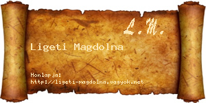 Ligeti Magdolna névjegykártya