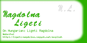 magdolna ligeti business card